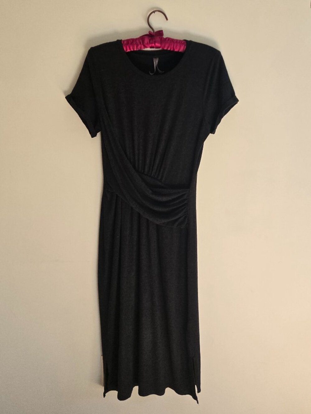 Anthropologie Black Sleeveless Knit Midi Dress Size S